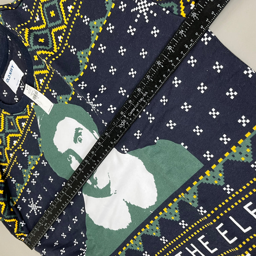 OLD NAVY Men's Christmas Holiday Buddy the Elf Crewneck Sweatshirt Sz
 XL Navy/Green 572579-00-1