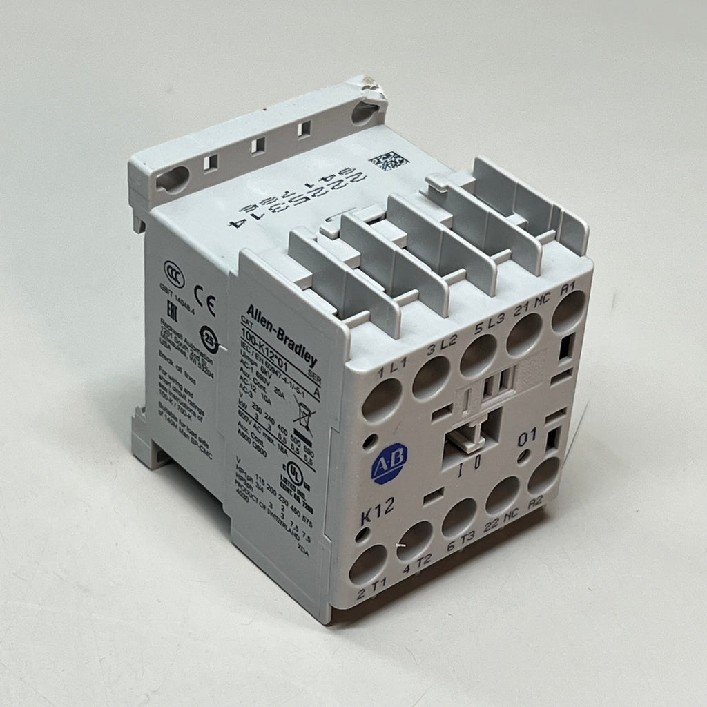 ALLEN BRADLEY Mini Contactor 12 Amp IEC 24 VDC 3 Pole 18-12 AWG 100-K12DJ01