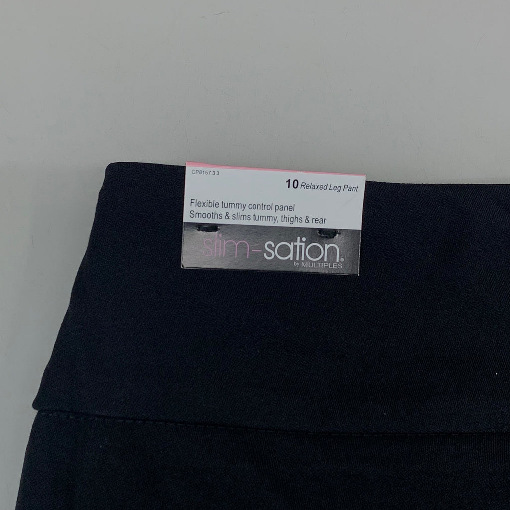 MULTIPLES Relaxed Leg Pant Petite Women's Sz 10 Black M48716PM