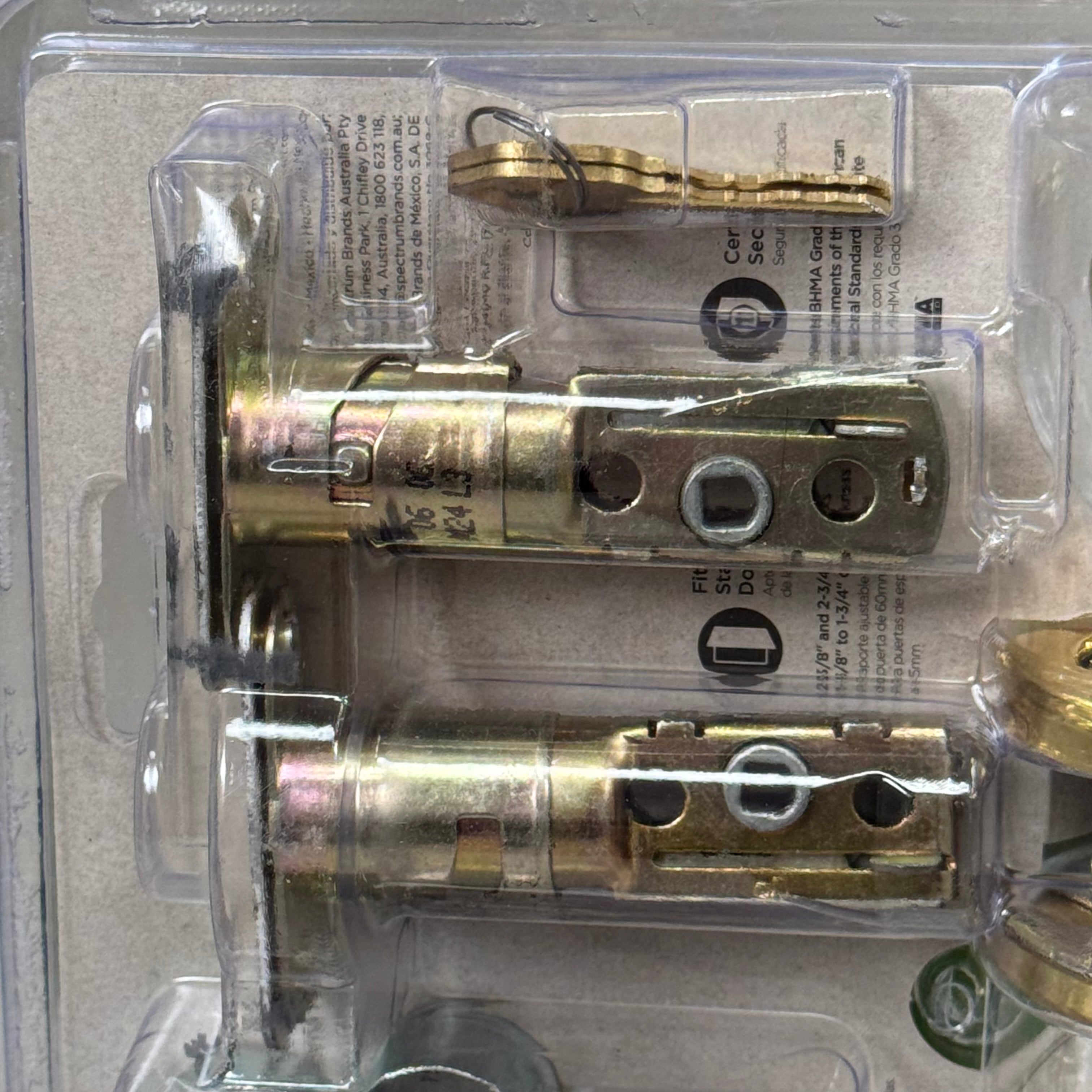 KWIKSET Tylo 400 Knobs & 660 Single Cylinder Deadbolts Polished Brass 92420-031