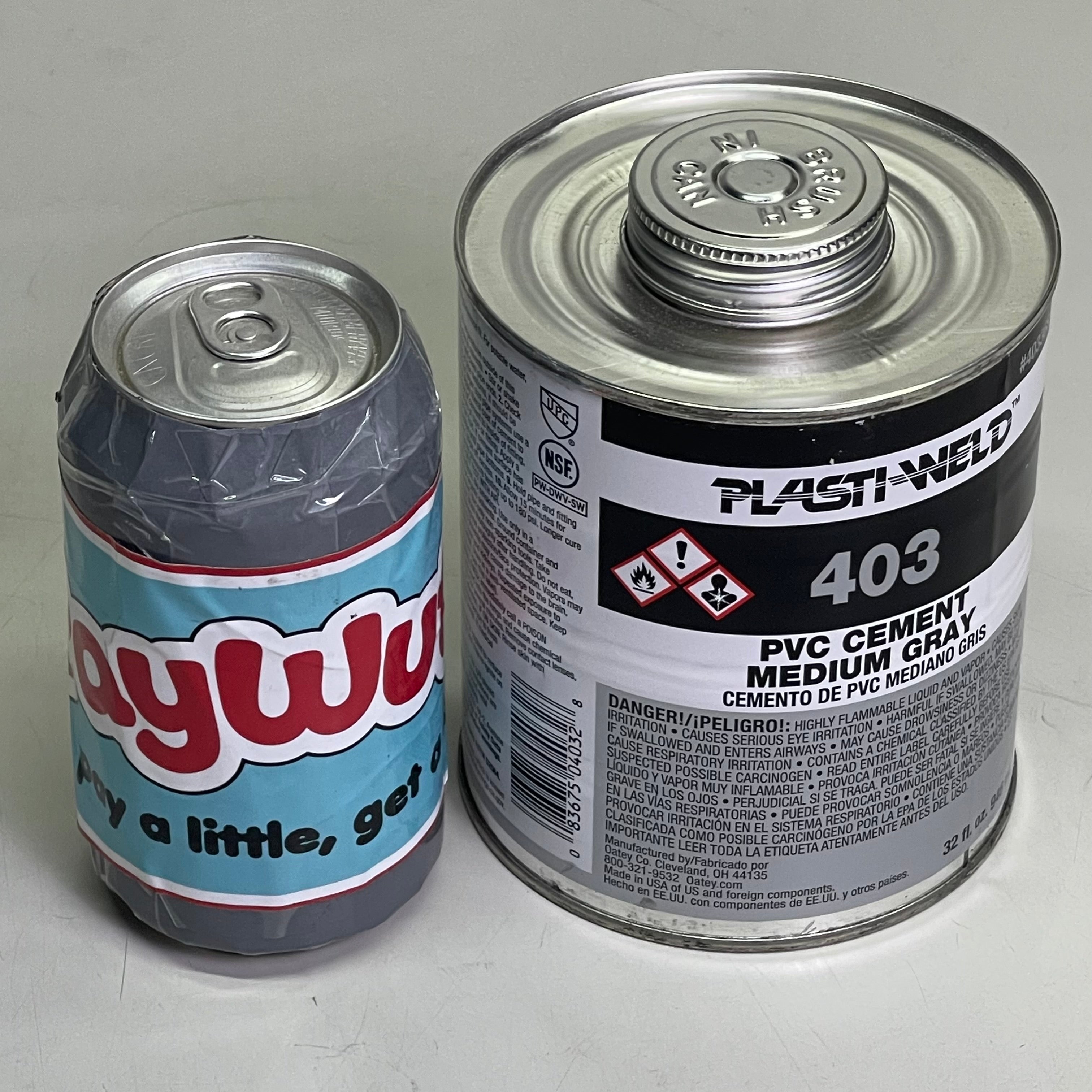 PLASTI-WELD (3 PACK) 403 PVC Cement Medium Gray 32 fl oz G40336S