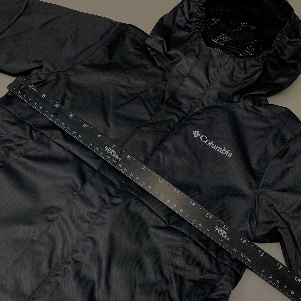 COLUMBIA Reflective Detail Hikebound Jacket Boys Youth Sz XS Black SB6647-010