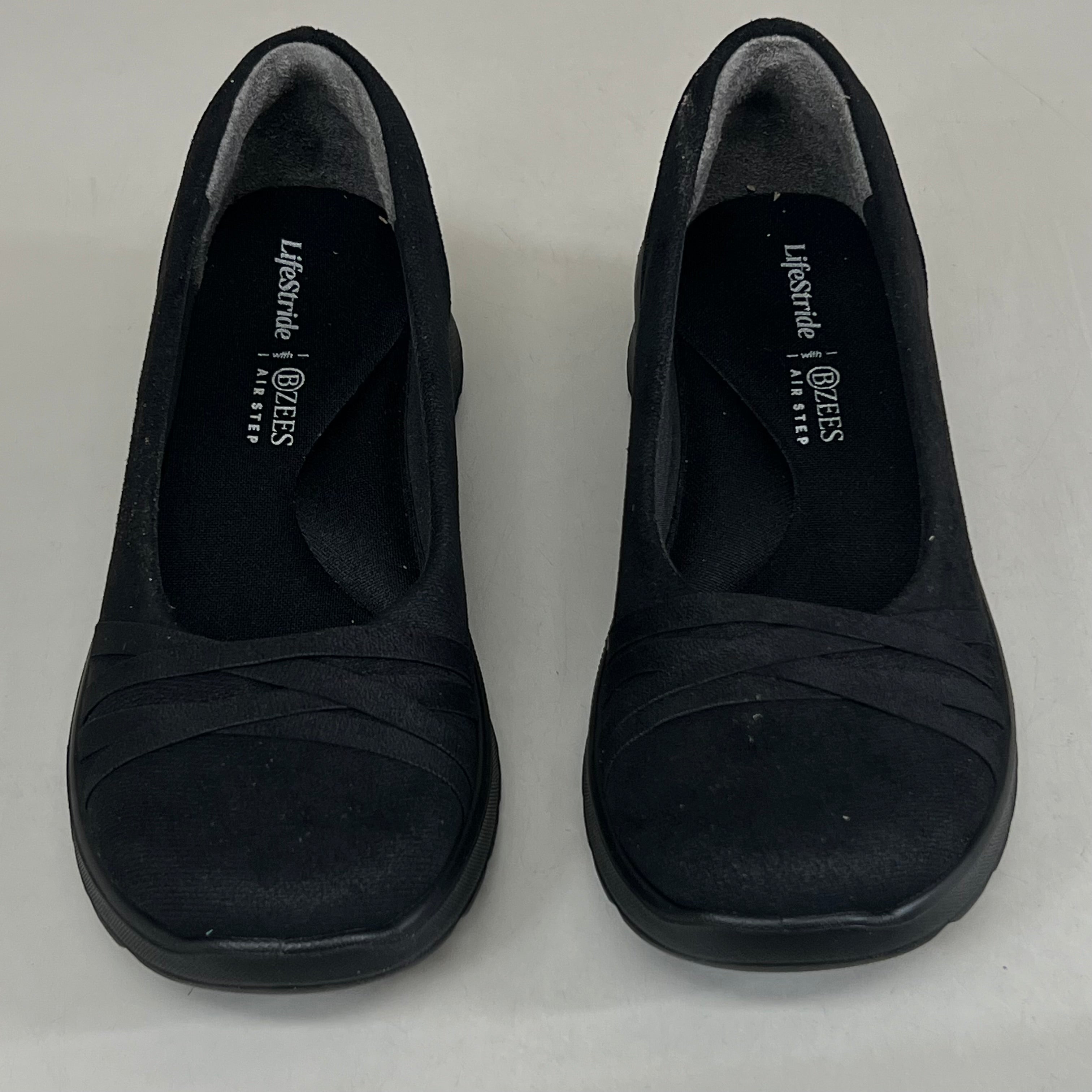 LIFESTRIDE Bzees Air Step Ballet Shoes Goody Women's 7 medium Black