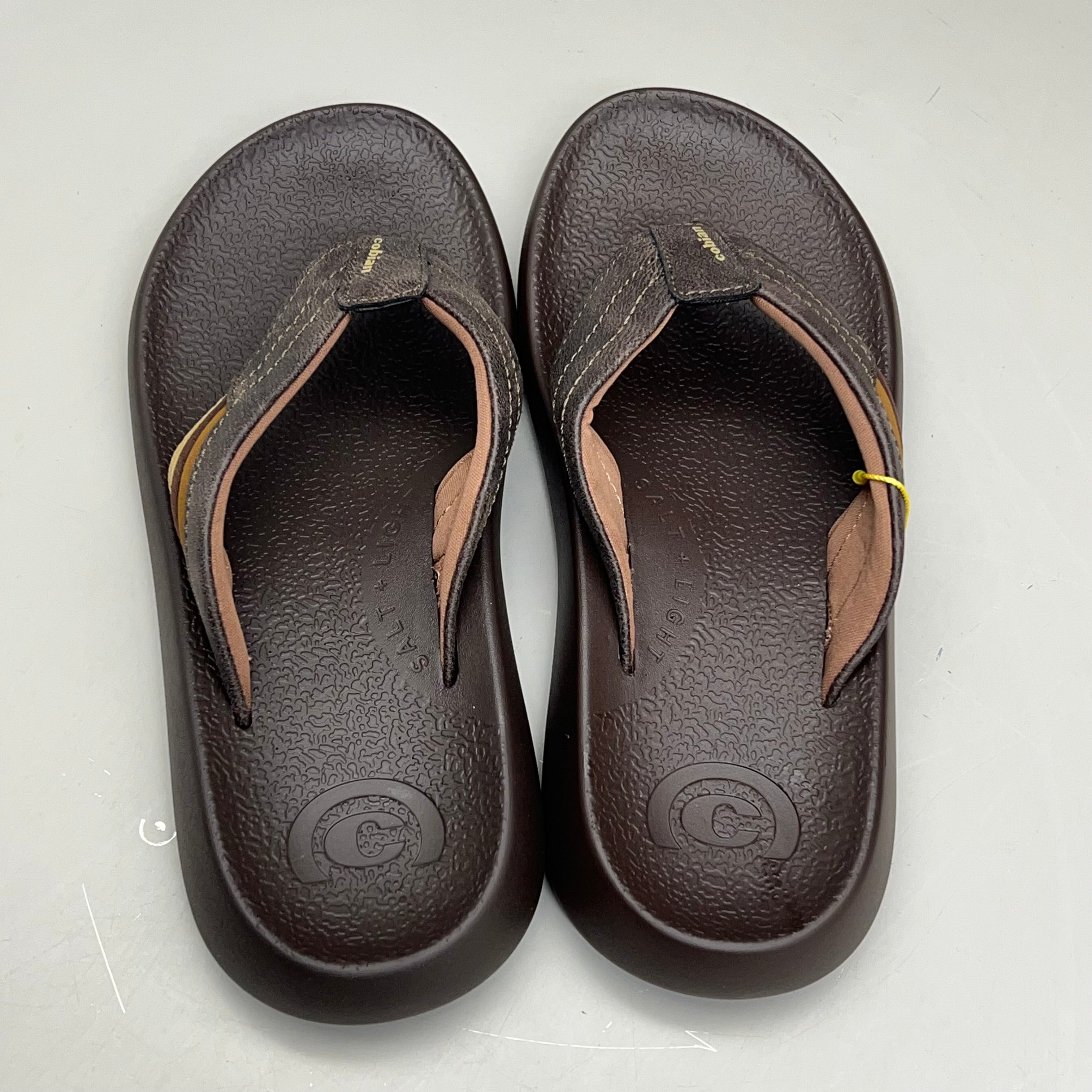 COBIAN Kandui Synthetic Leather Strap Men's Sz 12, EU 45 Chocolate KAN25-2011-12