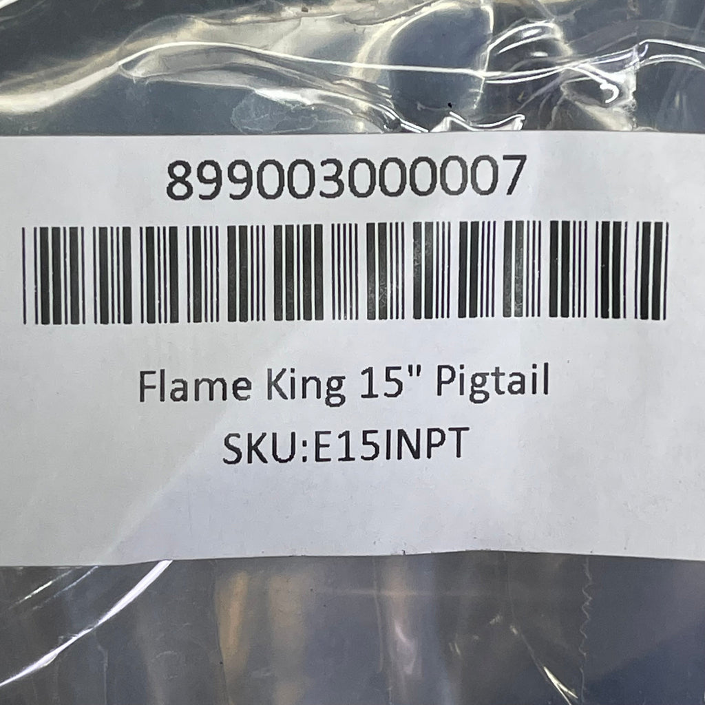 FLAME KING (2 PACK) Van/Trailer Propane Tank Pigtail 15" Black w/ Green E15INPT
