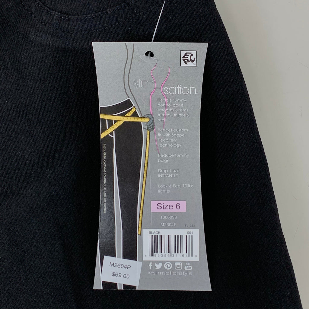 MULTIPLES Narrow Leg Pant  Petite Women's Sz 6 Black M2604P
