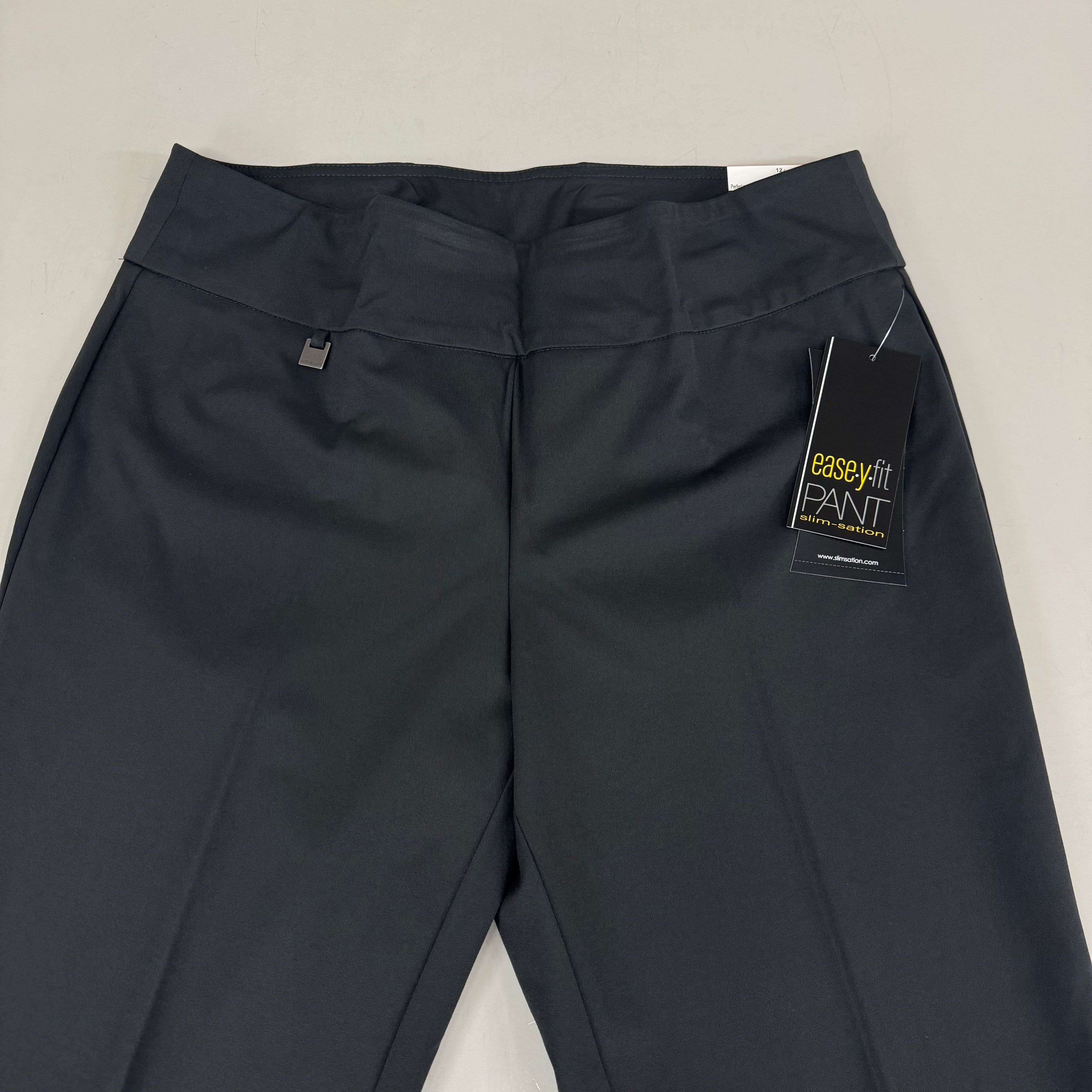 MULTIPLES Woven Ankle Pants Petite Women's Sz 12 Intgry M2623P