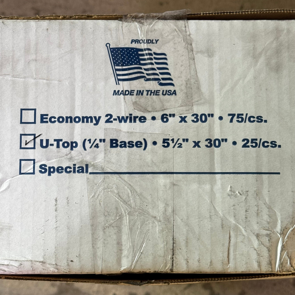 STEP STAKE (25 PACK) U-TOP Yard Sign Step Stake 1/4" B x 5 1/2" x 30" Grey