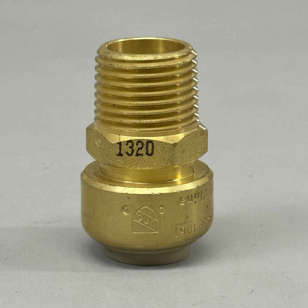 JONES STEPHENS  (3 Pack) Plumbite Push On Male Adapter 1/2"x1/2" Brass C77417LF