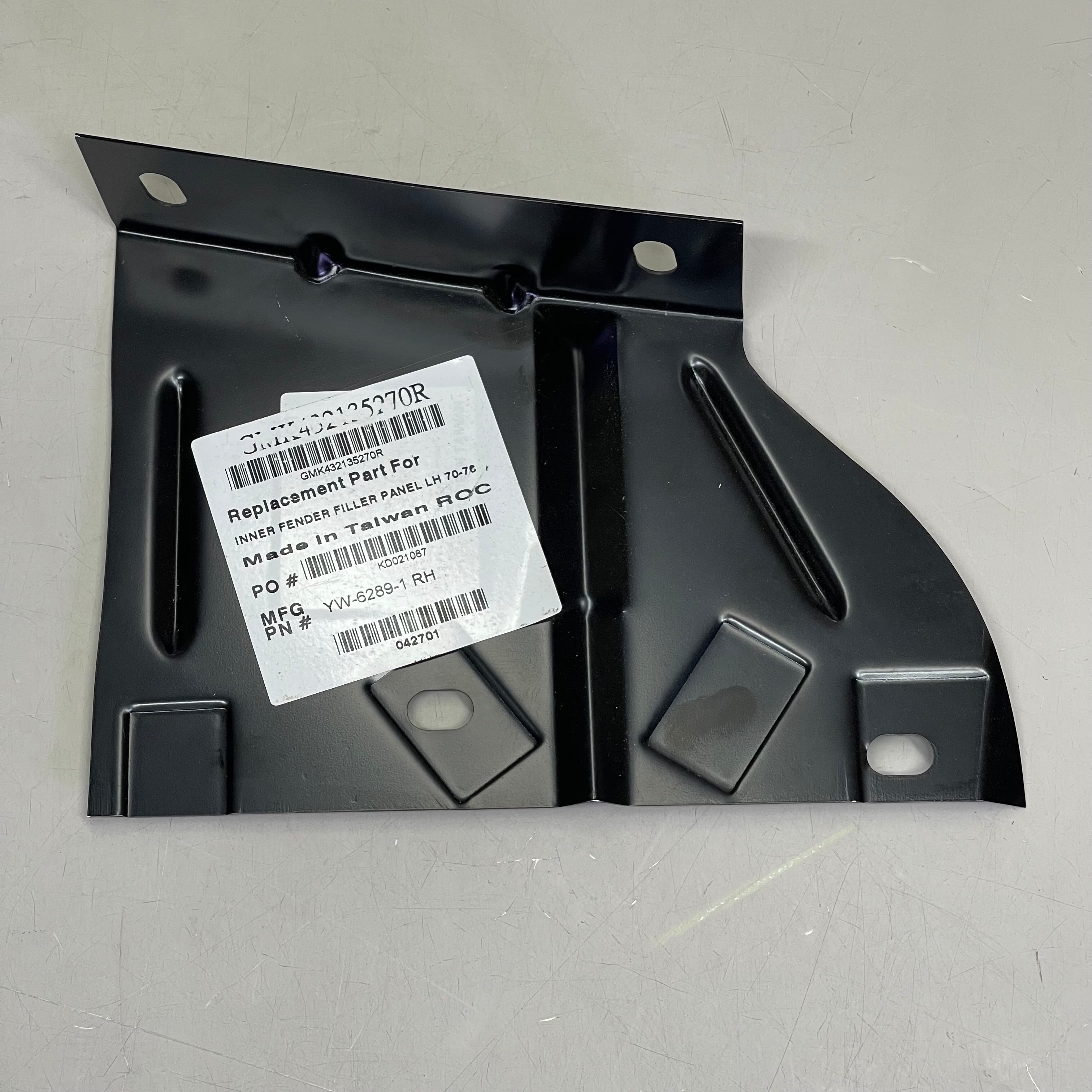 GOODMARK Inner Fender/Radiator Support Baffle For PONTIAC Firebird 1970-1976 Black GMK432135270R