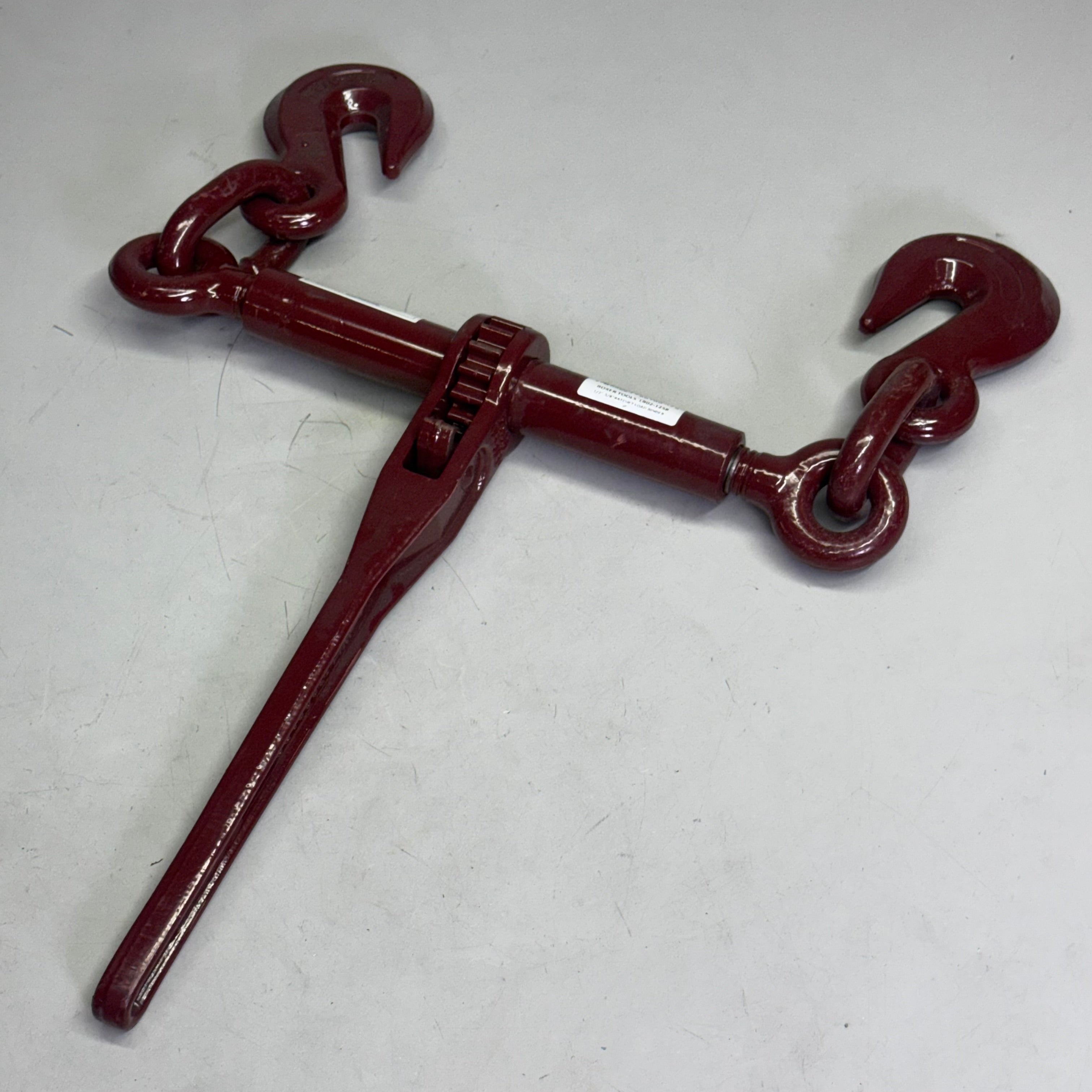 BOXER TOOLS Ratcheting Load Binder 4x4 Vehicles 1/2" x 5/8", Dark Red LB02-1258
