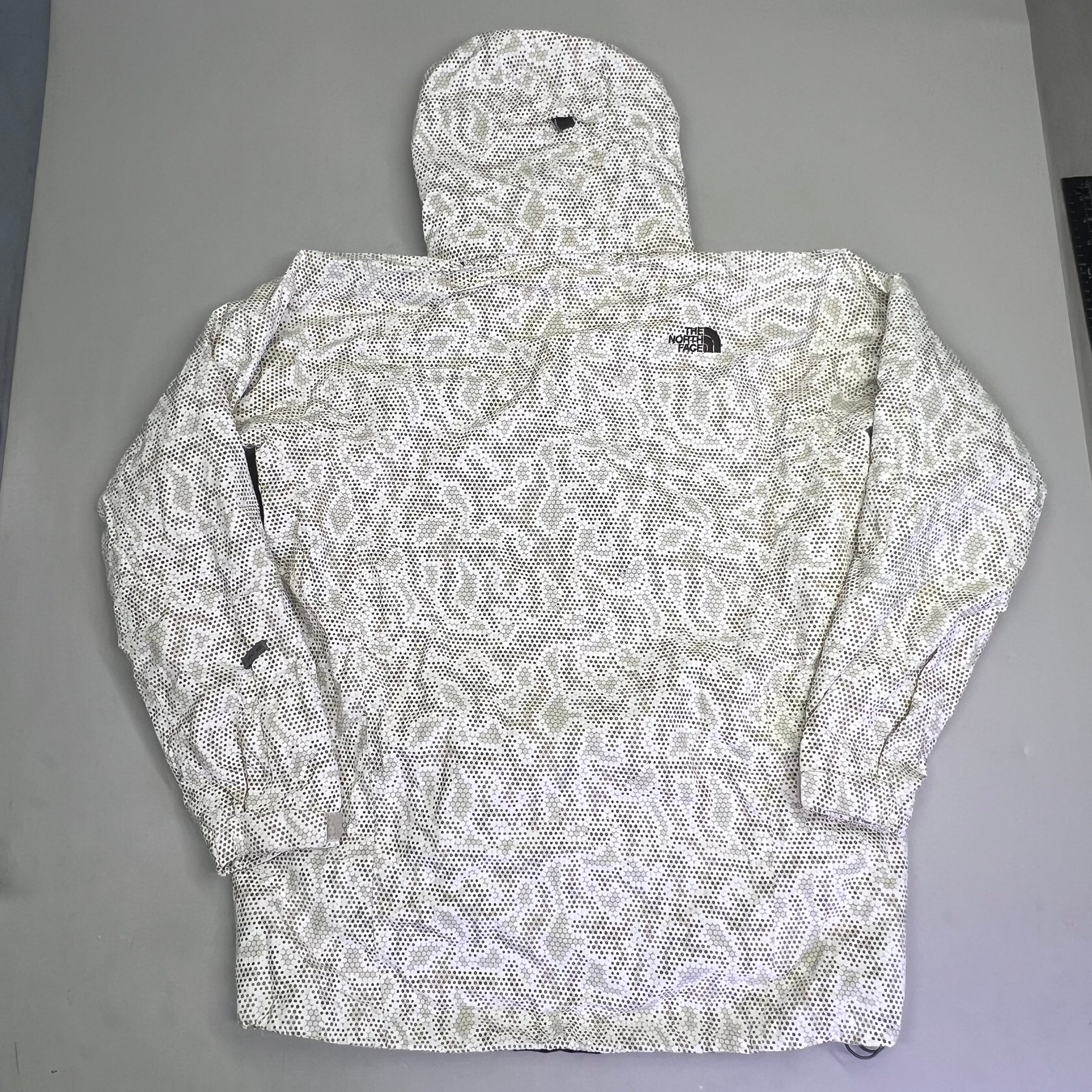 NORTH FACE Full Zip Elastic Waist Winter Coat Men's Sz L Honey Comb Pattern