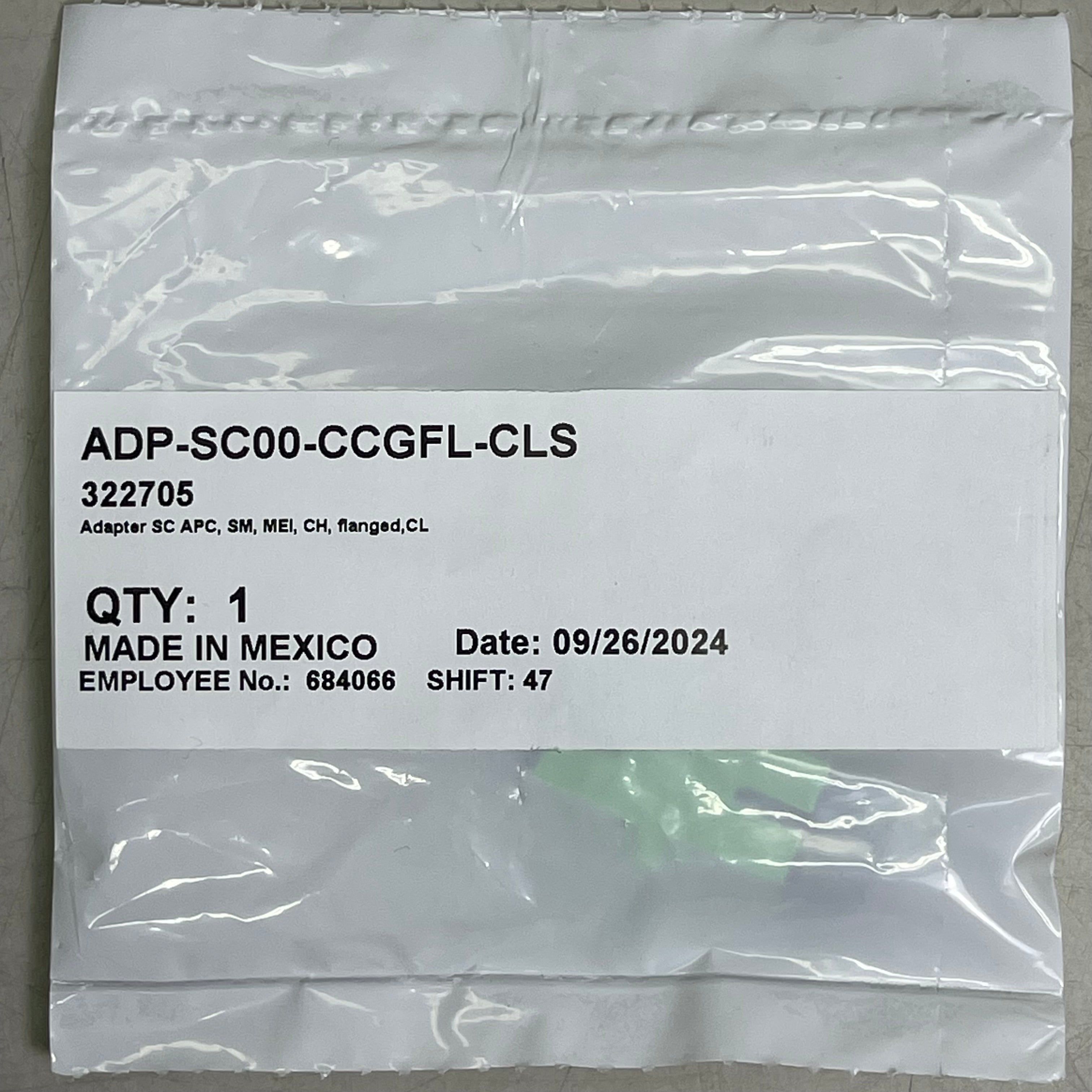 CORNING (6 PACK) Fiber Optic Adapters Full-Flange Mount Ceramic Sleeve ADPSC00CCGFLCLS