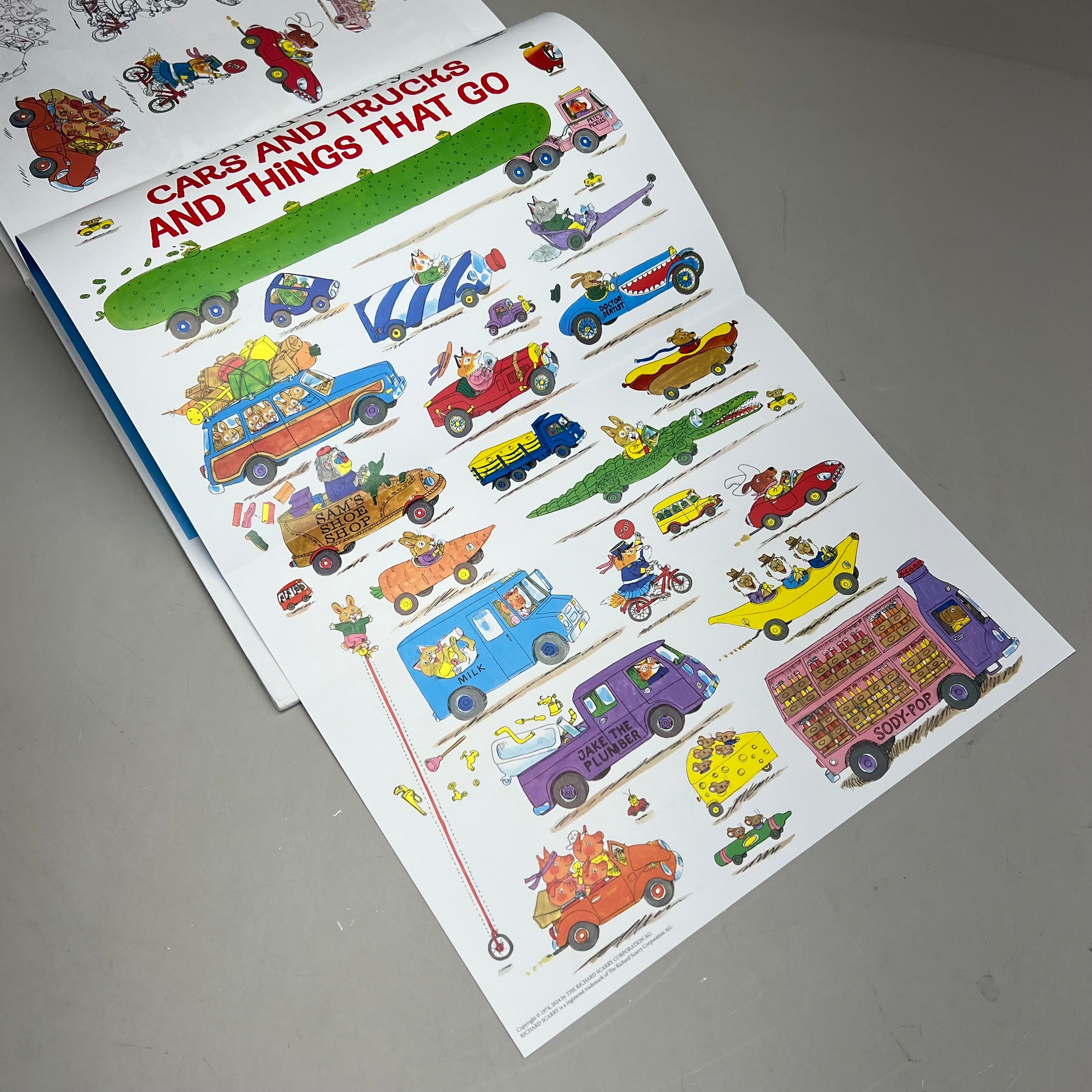 CARS & TRUCKS & THINGS THAT GO 50th Anniversary Edition Hardcover By Richard Scarry