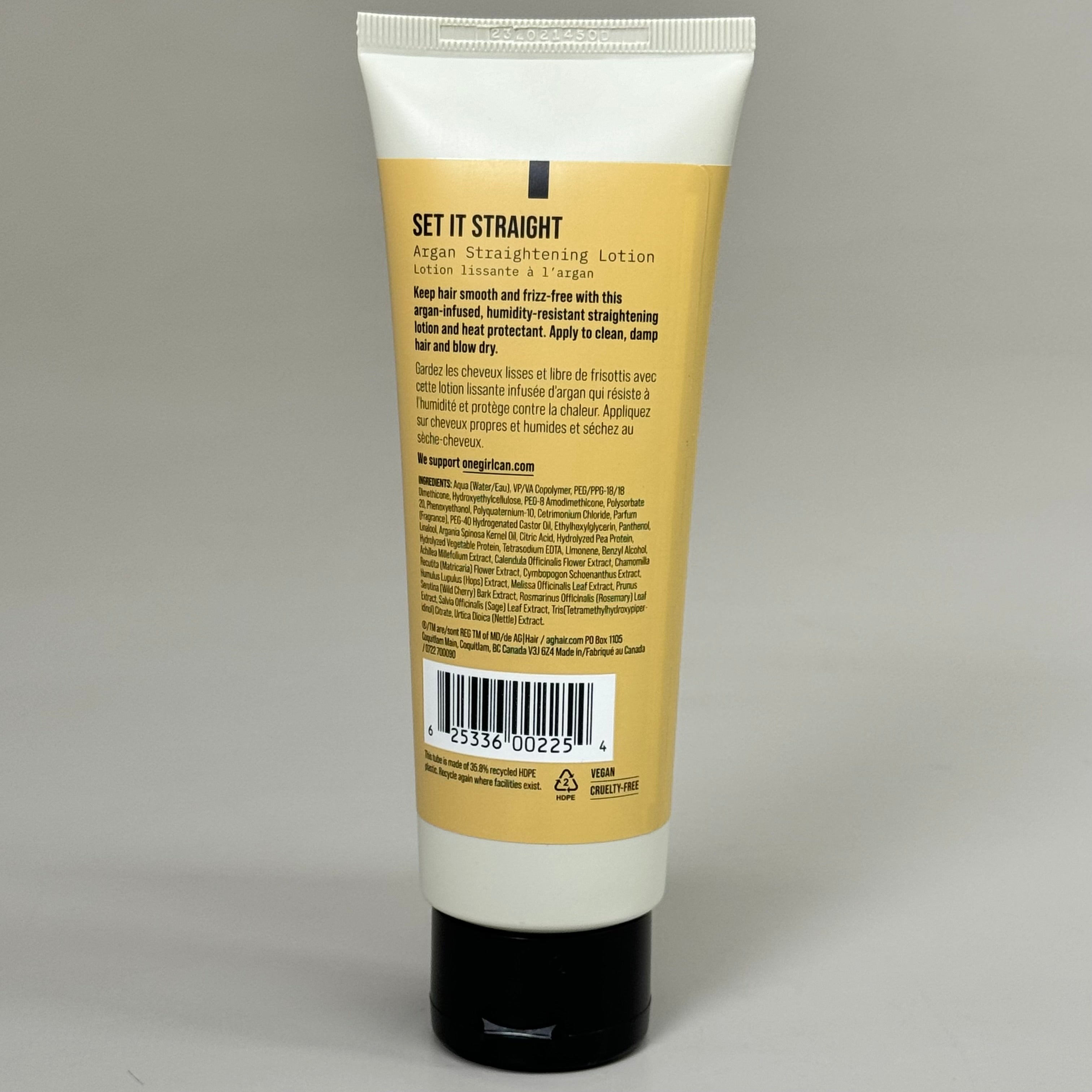 AG CARE Set it Straight Argan Straightening Lotion Heat Protection 5fl oz 100136