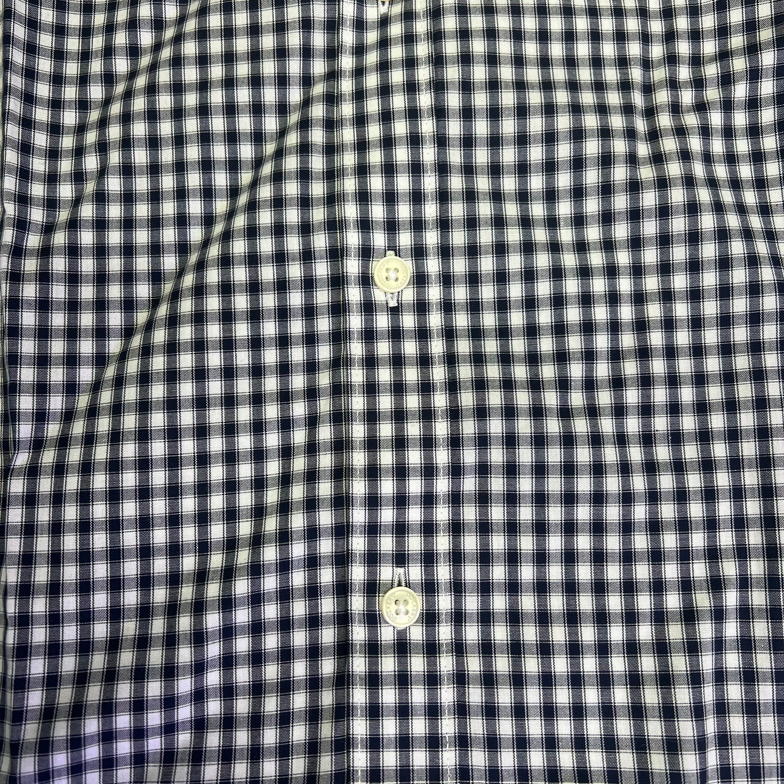 DOCKERS Signature Stain Defender Button Up Shirt Men's Sz XL Navy Blue A42520010