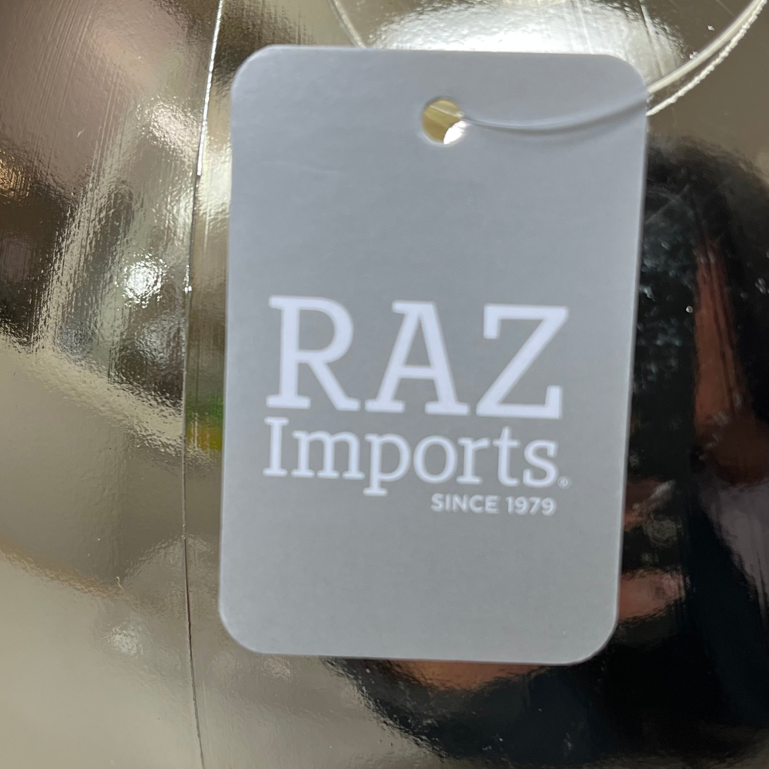 RAZ IMPORTS Shiny Ball Christmas Ornament Decor Plastic 10" Champagne 10461590