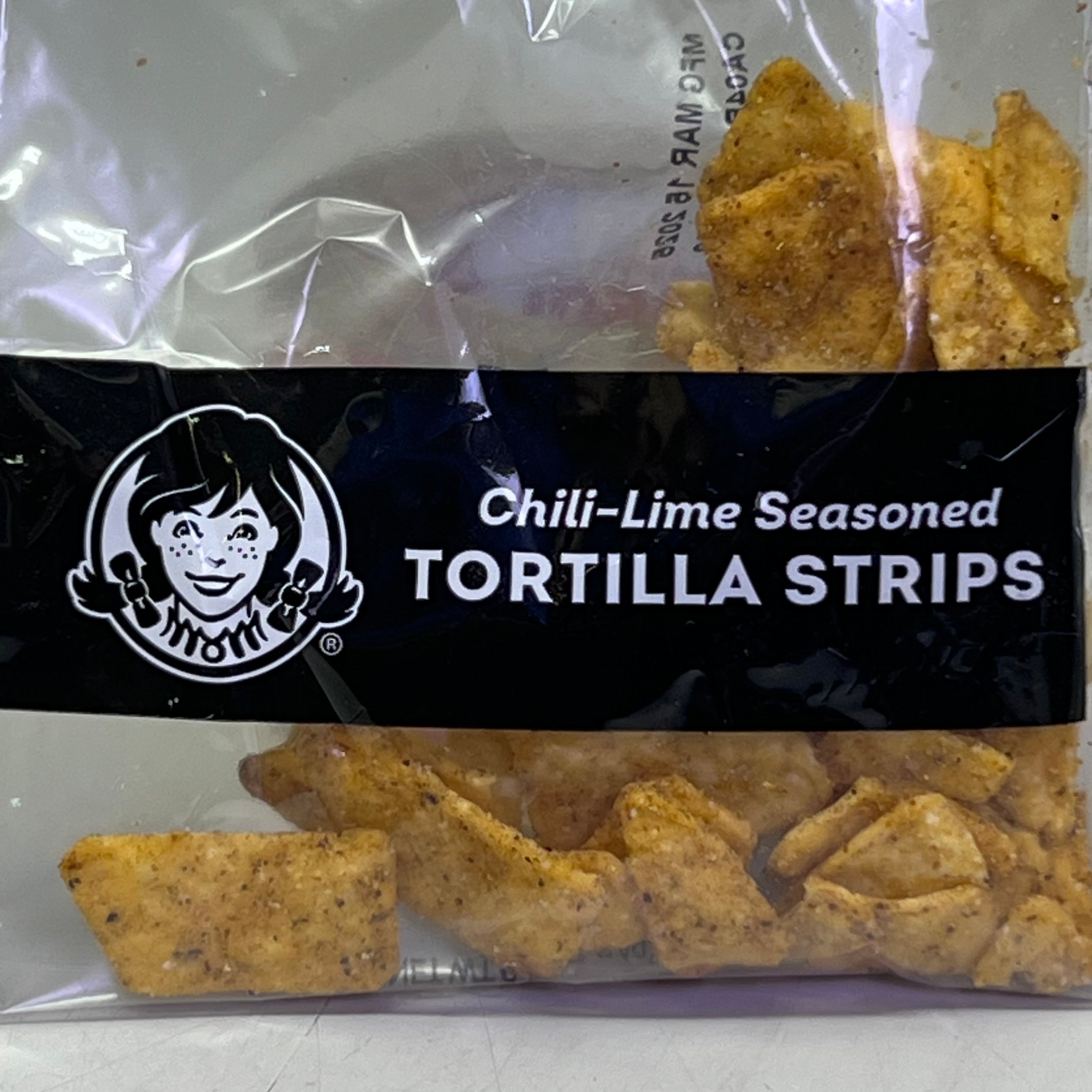 ZA@ WENDY’S (140 PACK) Tortilla Strips for Salads or Snackin’! 0.5 oz *MADE on 03/25* J
