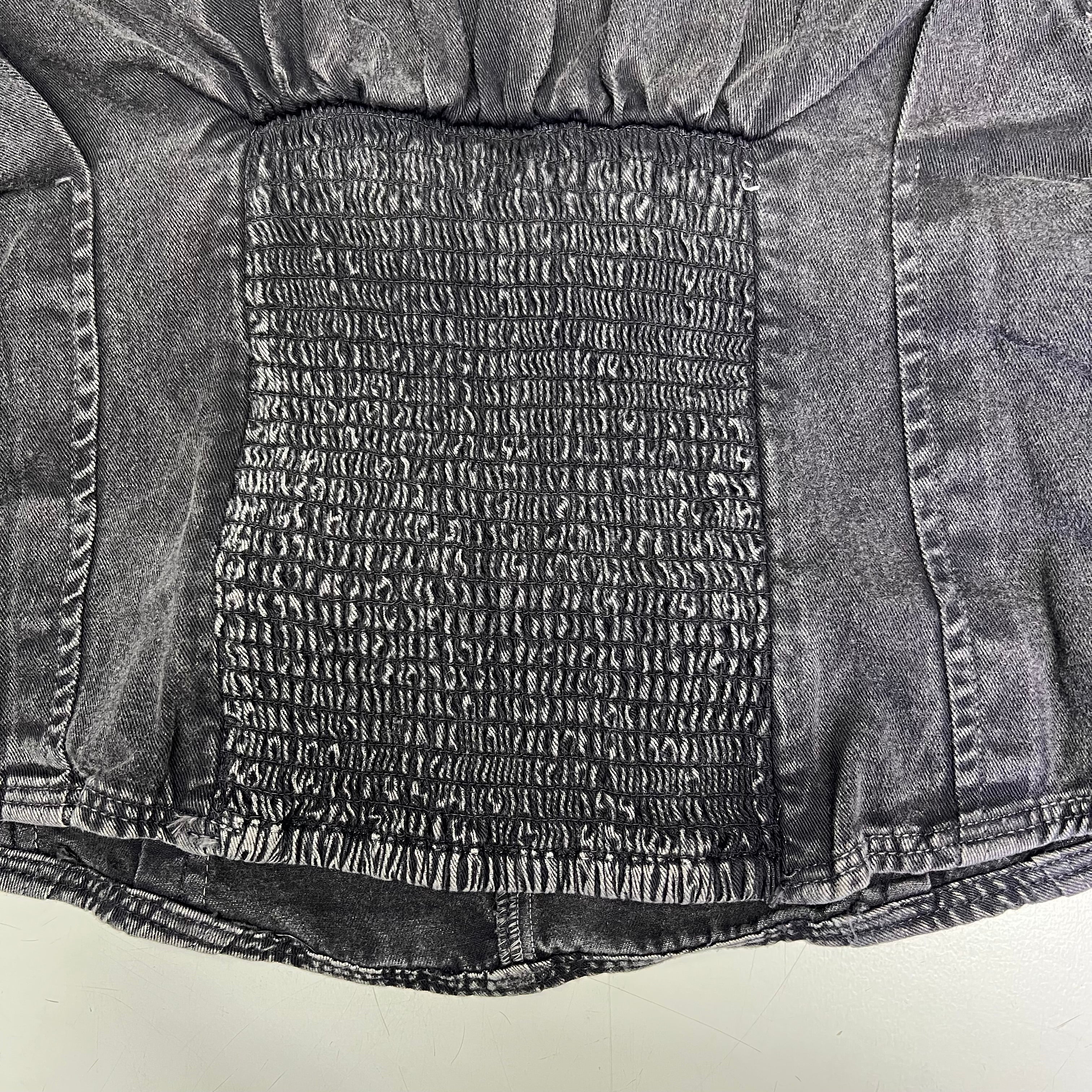 FREE PEOPLE 100% Cotton Louie Indigo Top Women's Sz M Black 98546724
