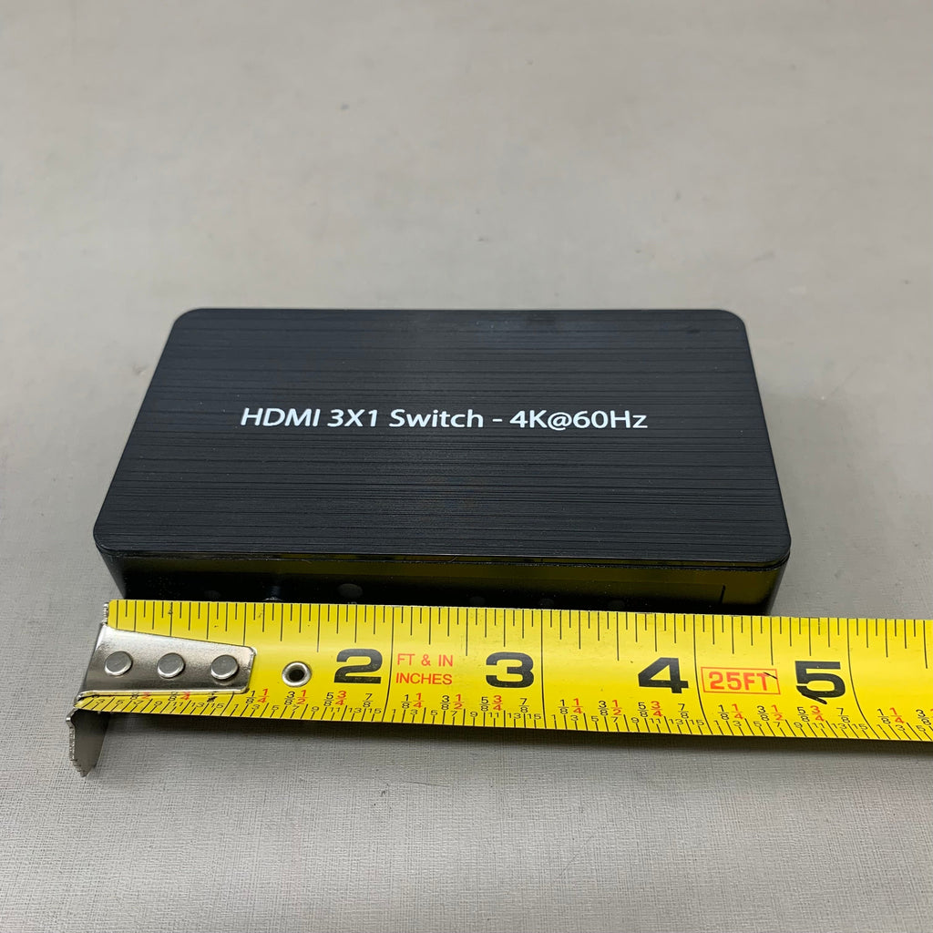 MONSTER 3-Way 4K HDMI Switch W/ Remote Control 6"x8" Black JHIU0128