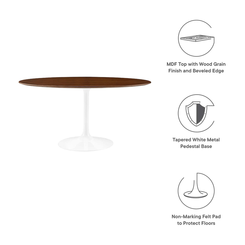 Lippa 60" Oval Wood Dining Table by Modway