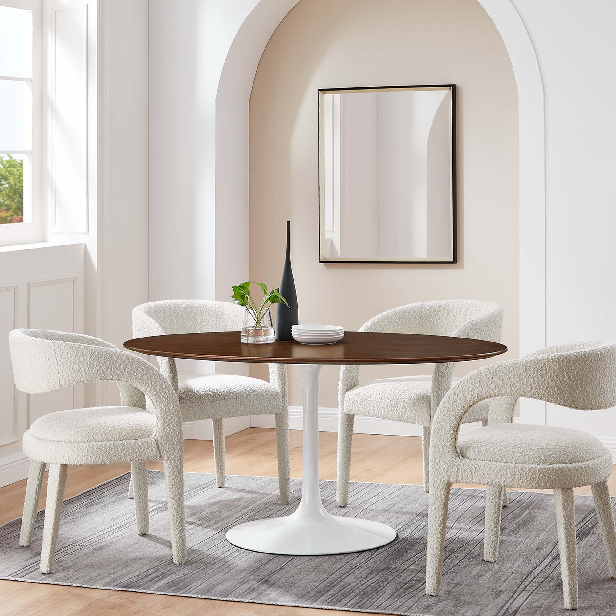 Lippa 60" Oval Wood Dining Table by Modway