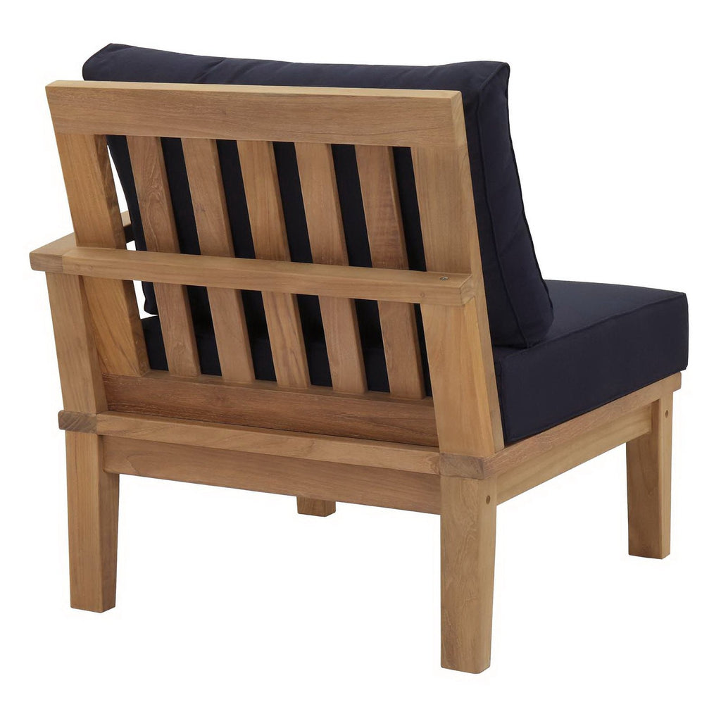 Marina Outdoor Patio Teak Right-Facing Sofa by Modway