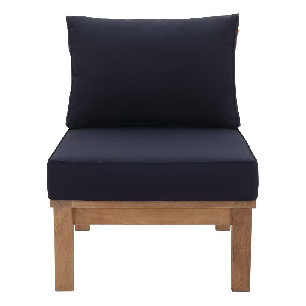 Marina Armless Outdoor Patio Teak Sofa by Modway