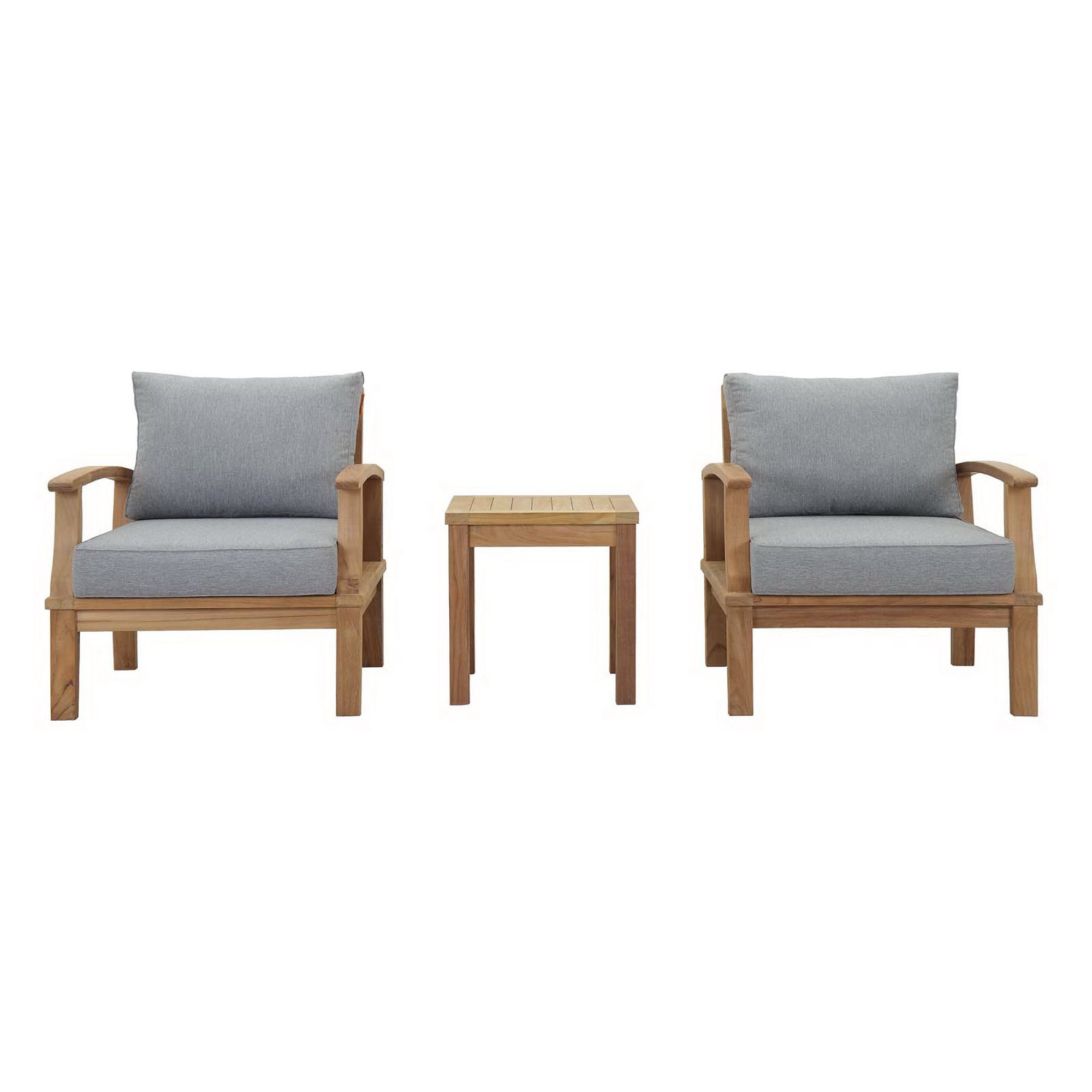 Marina 3-Piece Outdoor Patio Teak Set by Modway