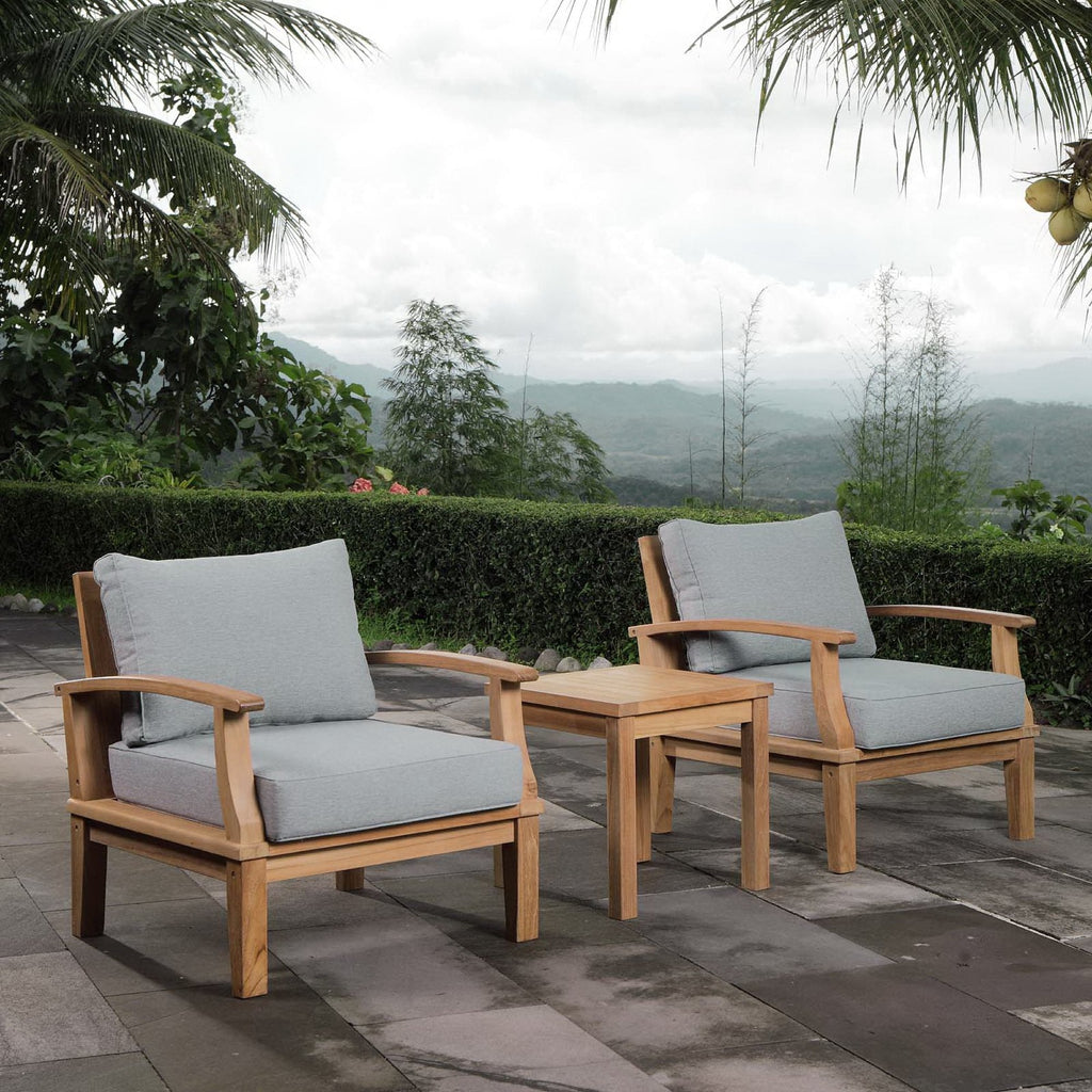 Marina 3-Piece Outdoor Patio Teak Set by Modway