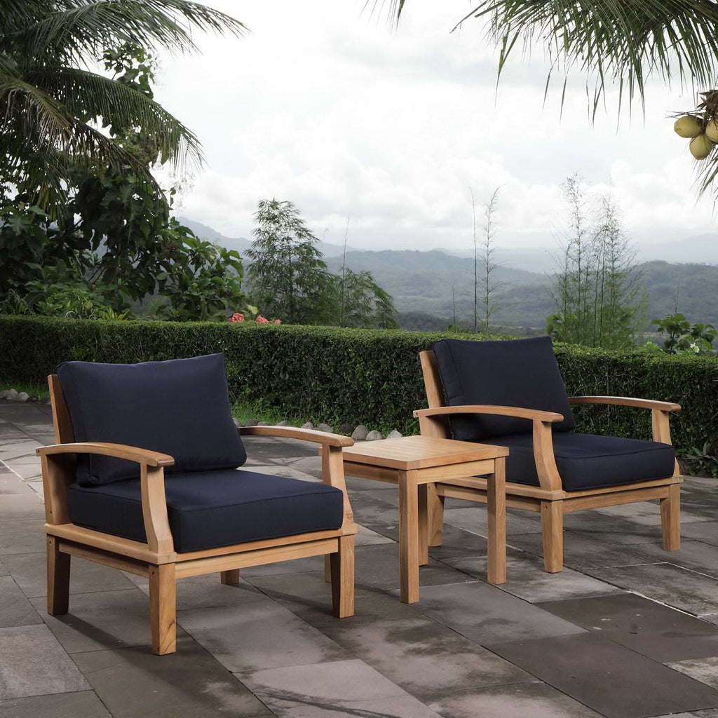 Marina 3-Piece Outdoor Patio Teak Set by Modway