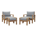 Marina 4 Piece Outdoor Patio Teak Set by Modway
