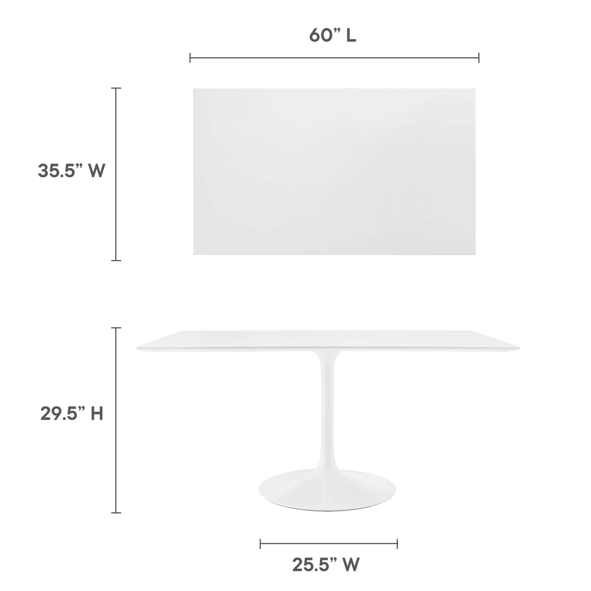 Lippa 60" Rectangle Wood Dining Table by Modway
