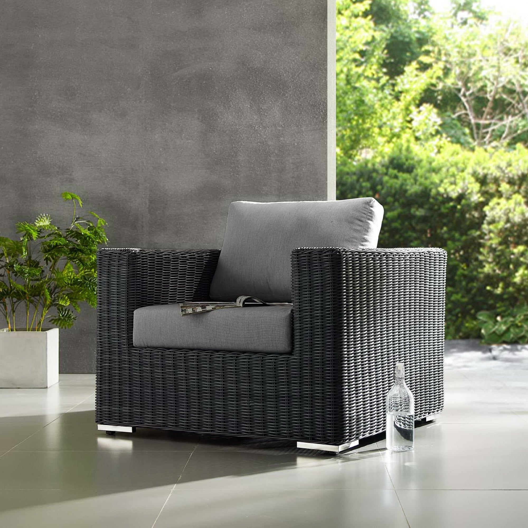 Summon Outdoor Patio Fabric Sunbrella Armchair by Modway