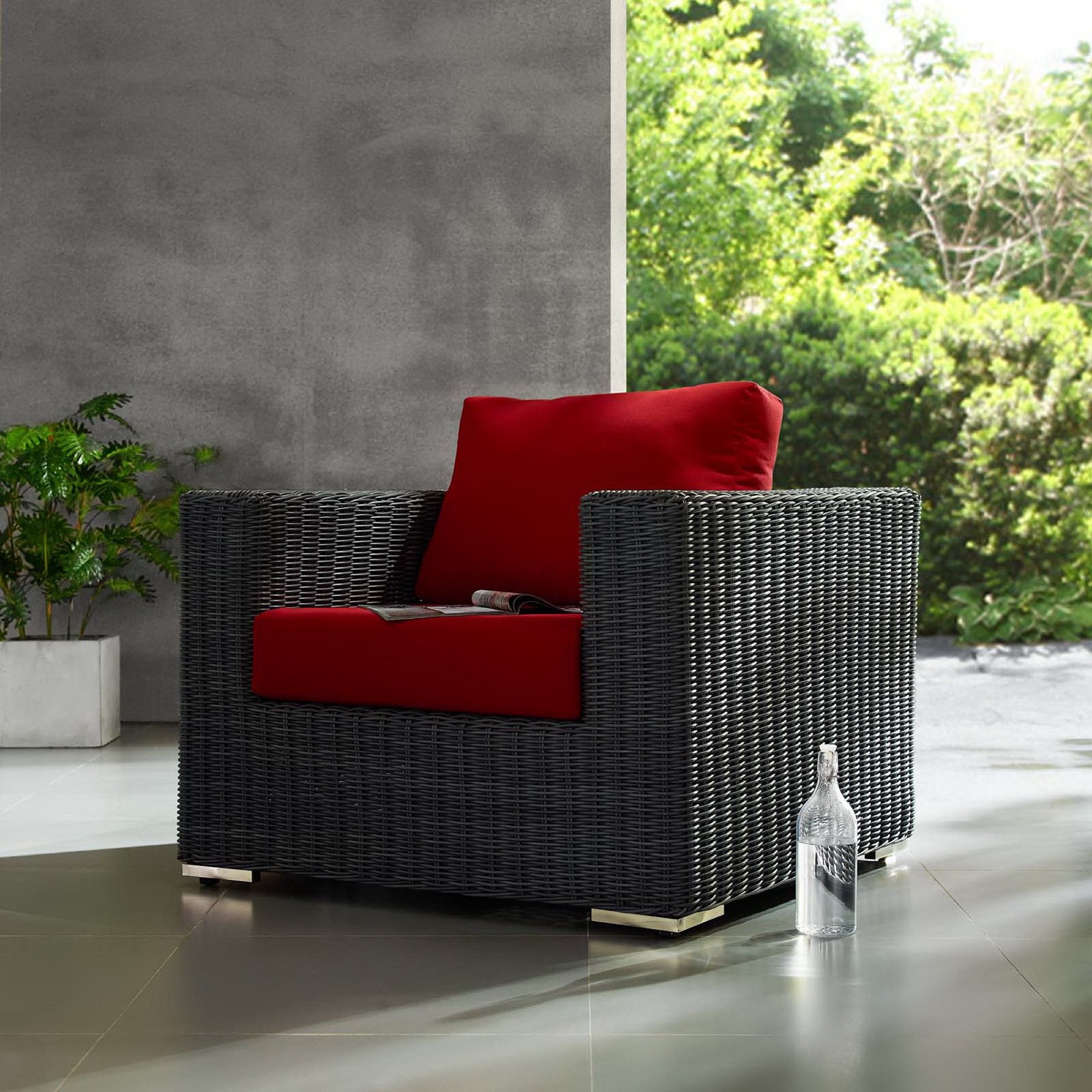 Summon Outdoor Patio Fabric Sunbrella Armchair by Modway