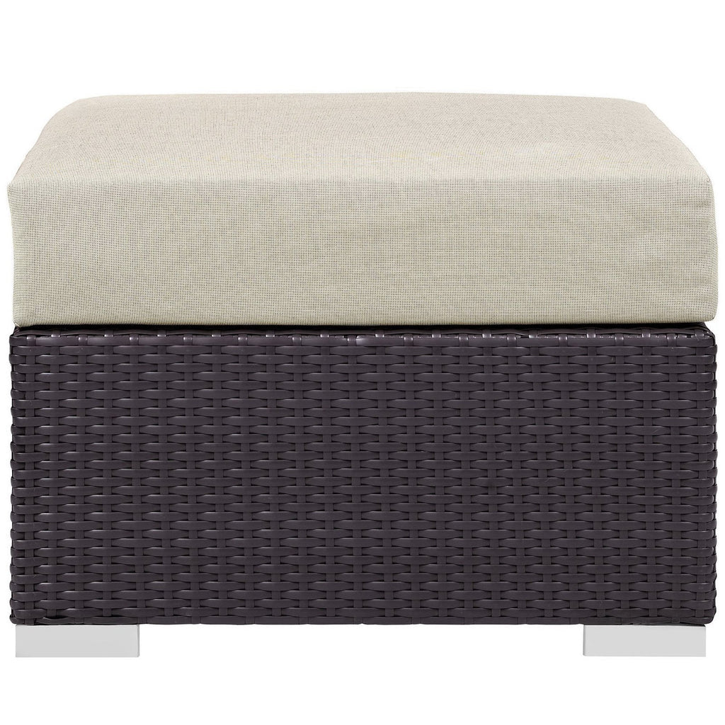 Convene Outdoor Patio Fabric Square Ottoman by Modway