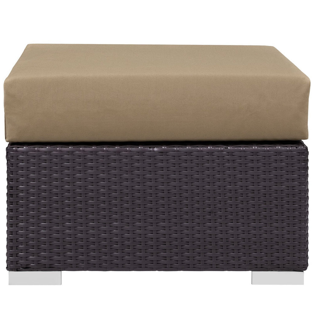 Convene Outdoor Patio Fabric Square Ottoman by Modway