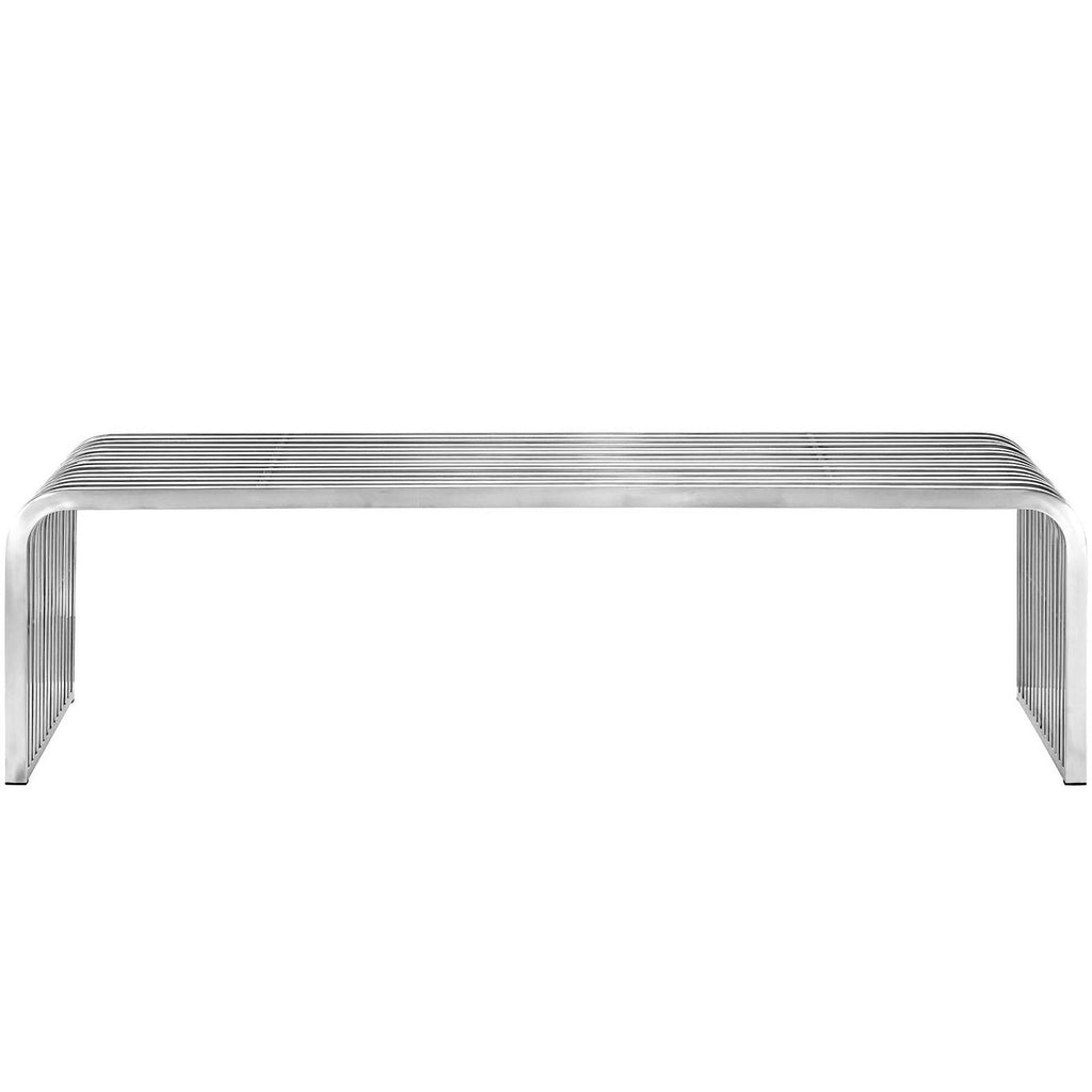 Pipe 60" Stainless Steel Bench by Modway