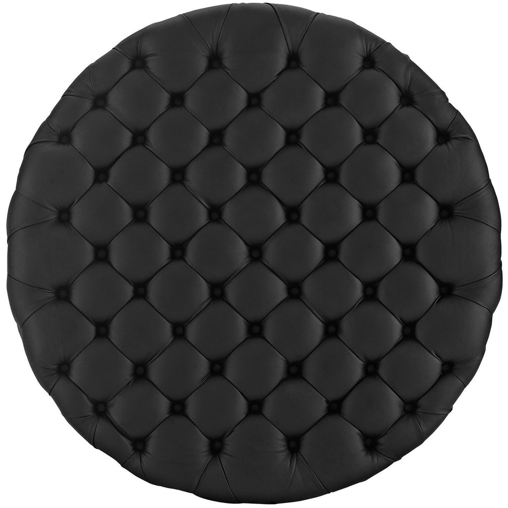 Amour Upholstered Vinyl Round Ottoman by Modway
