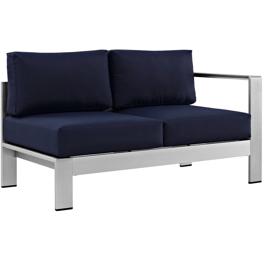 Shore 7-Piece Outdoor Patio Aluminum Sectional Sofa Set by Modway