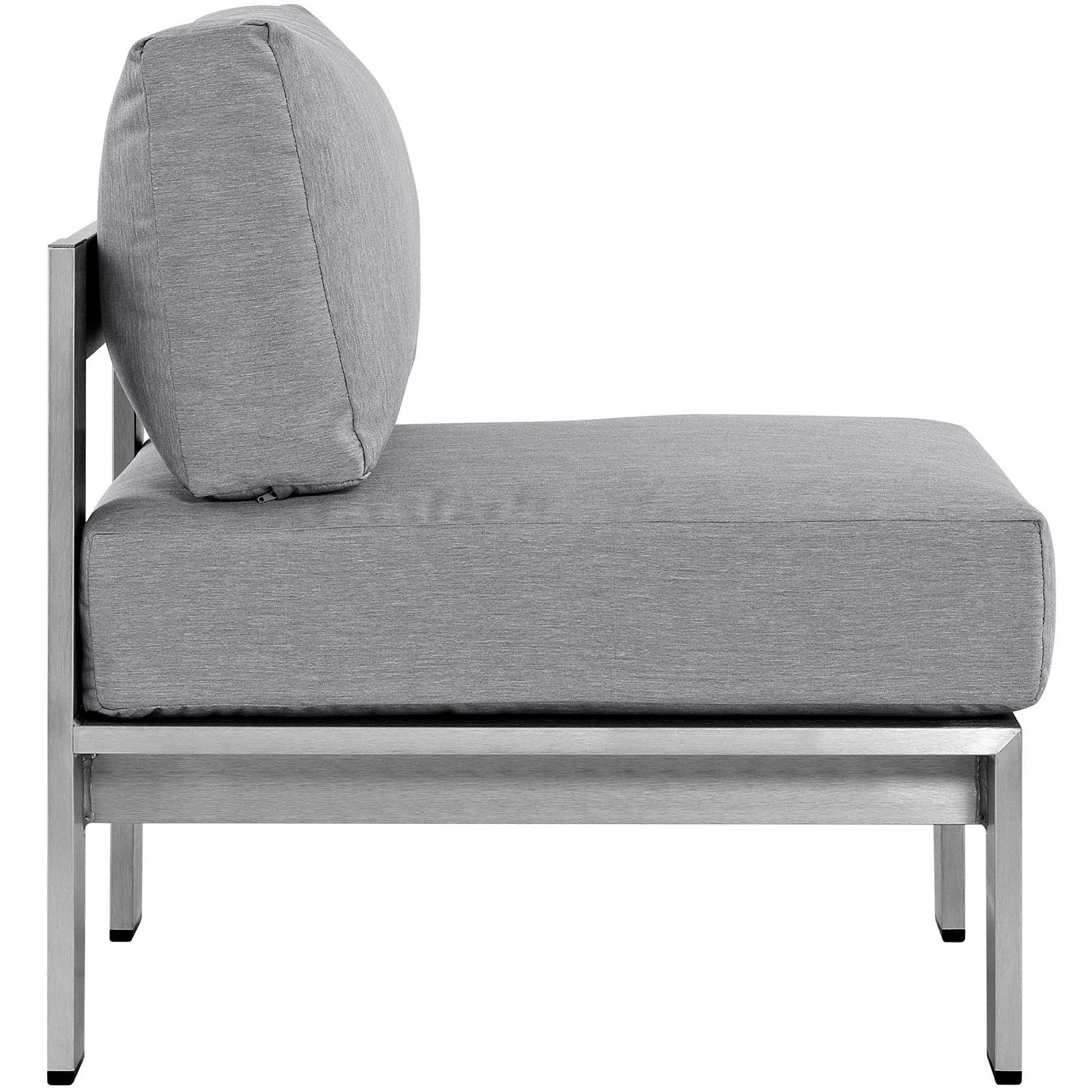 Shore 3 Piece Outdoor Patio Aluminum Sectional Sofa Set by Modway