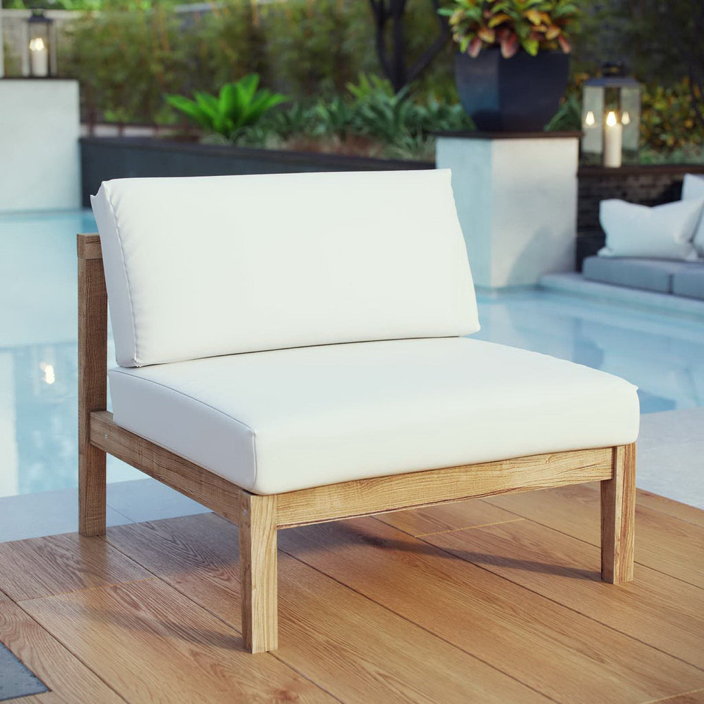 Bayport Outdoor Patio Teak Armless Chair by Modway