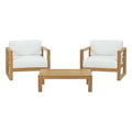 Upland 3 Piece Outdoor Patio Teak Set by Modway
