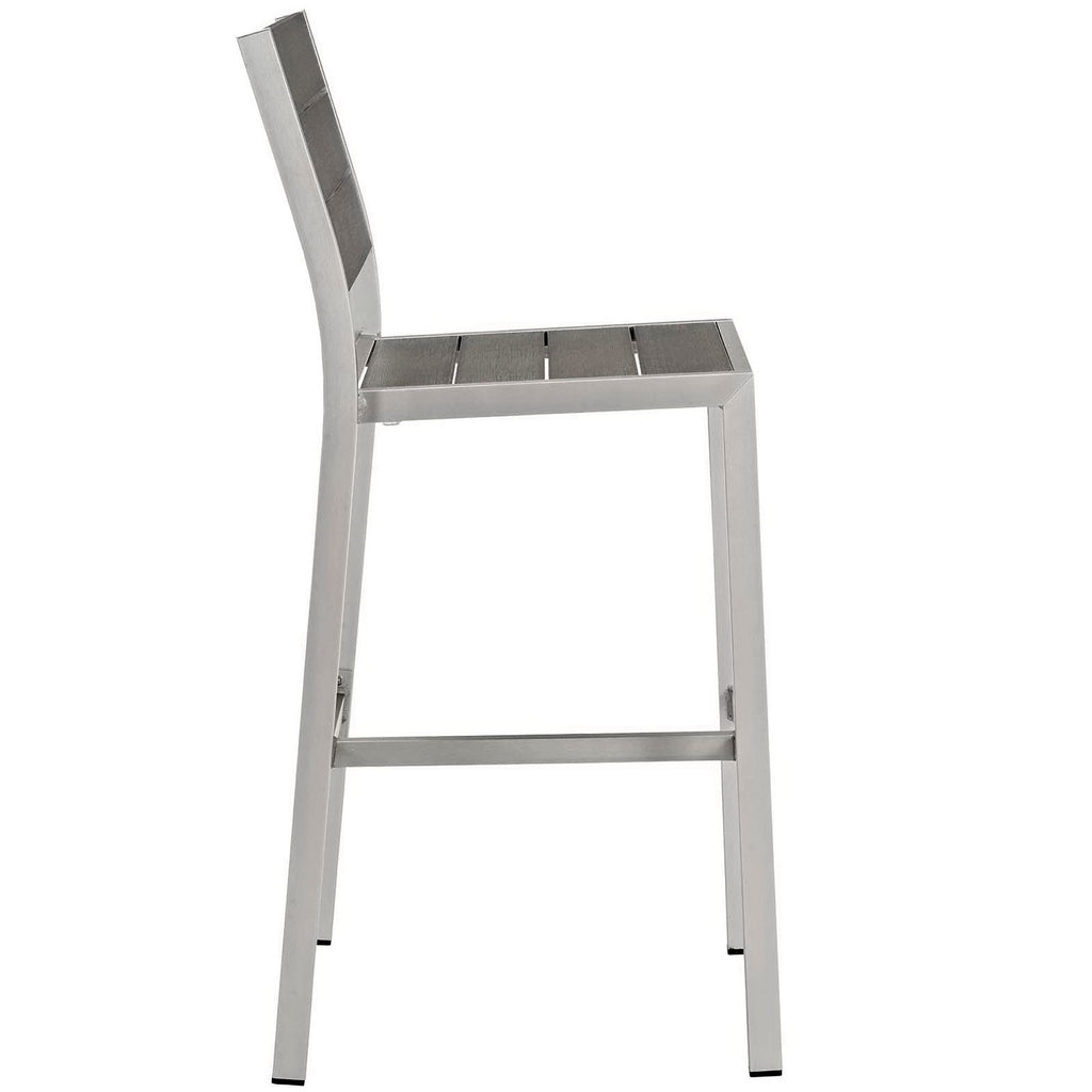 Shore Outdoor Patio Aluminum Armless Bar Stool Set of 2 by Modway