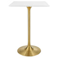 Lippa 28" Square Wood Bar Table by Modway
