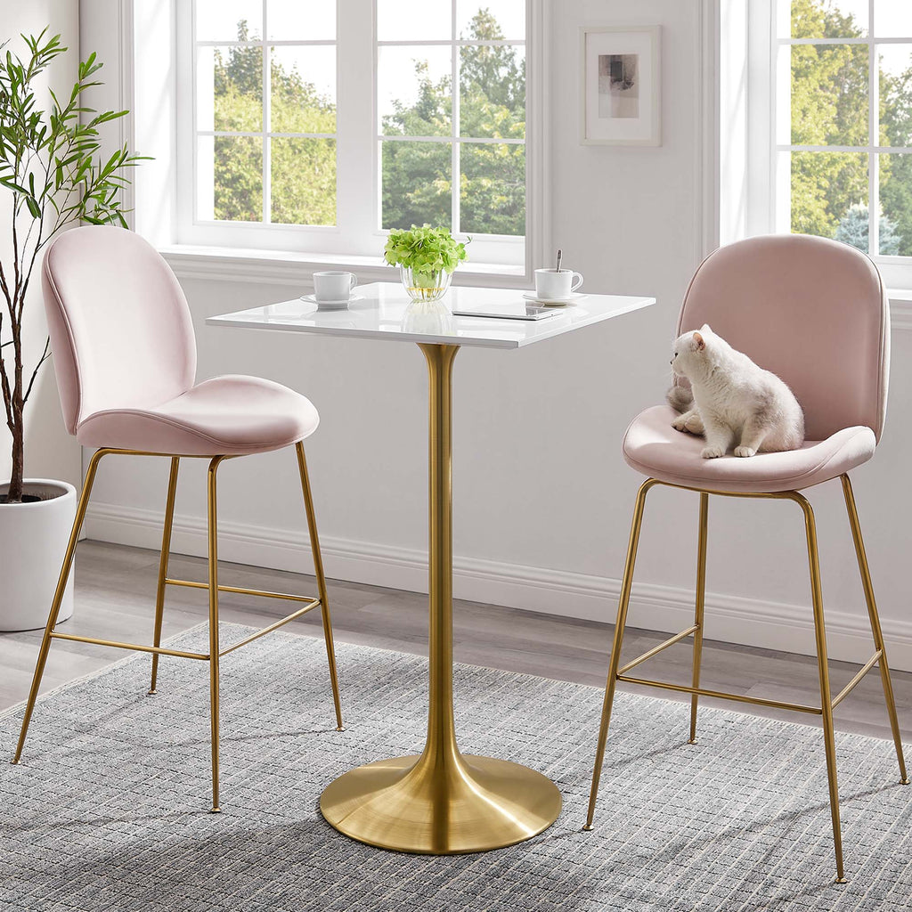 Lippa 28" Square Wood Bar Table by Modway