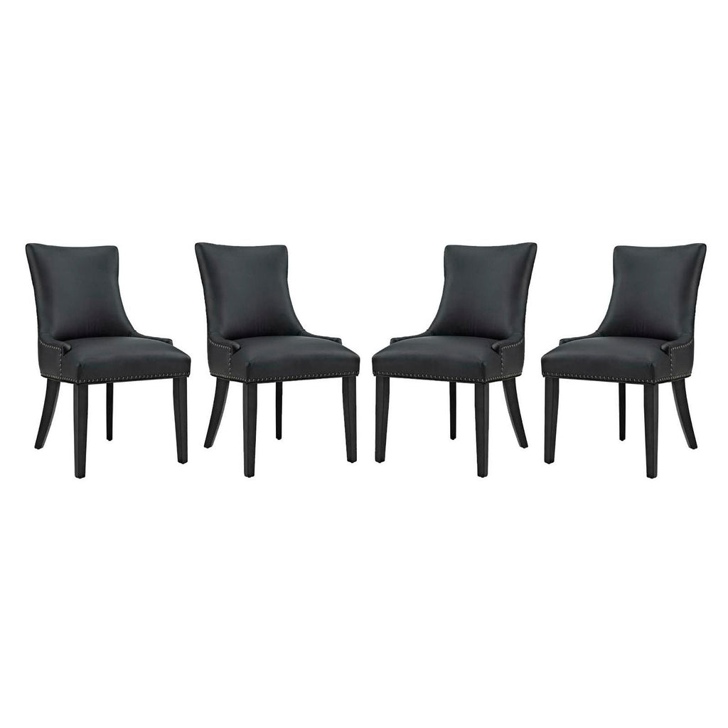 Marquis Faux Leather Dining Chair Set of 4 by Modway