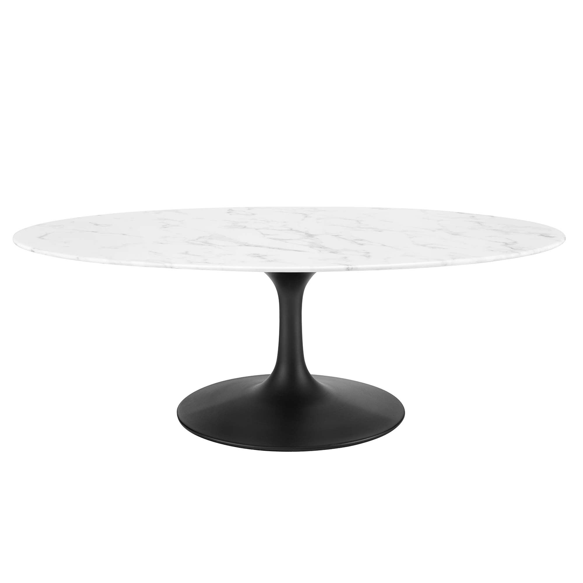 Lippa 48" Oval Faux Marble Coffee Table by Modway