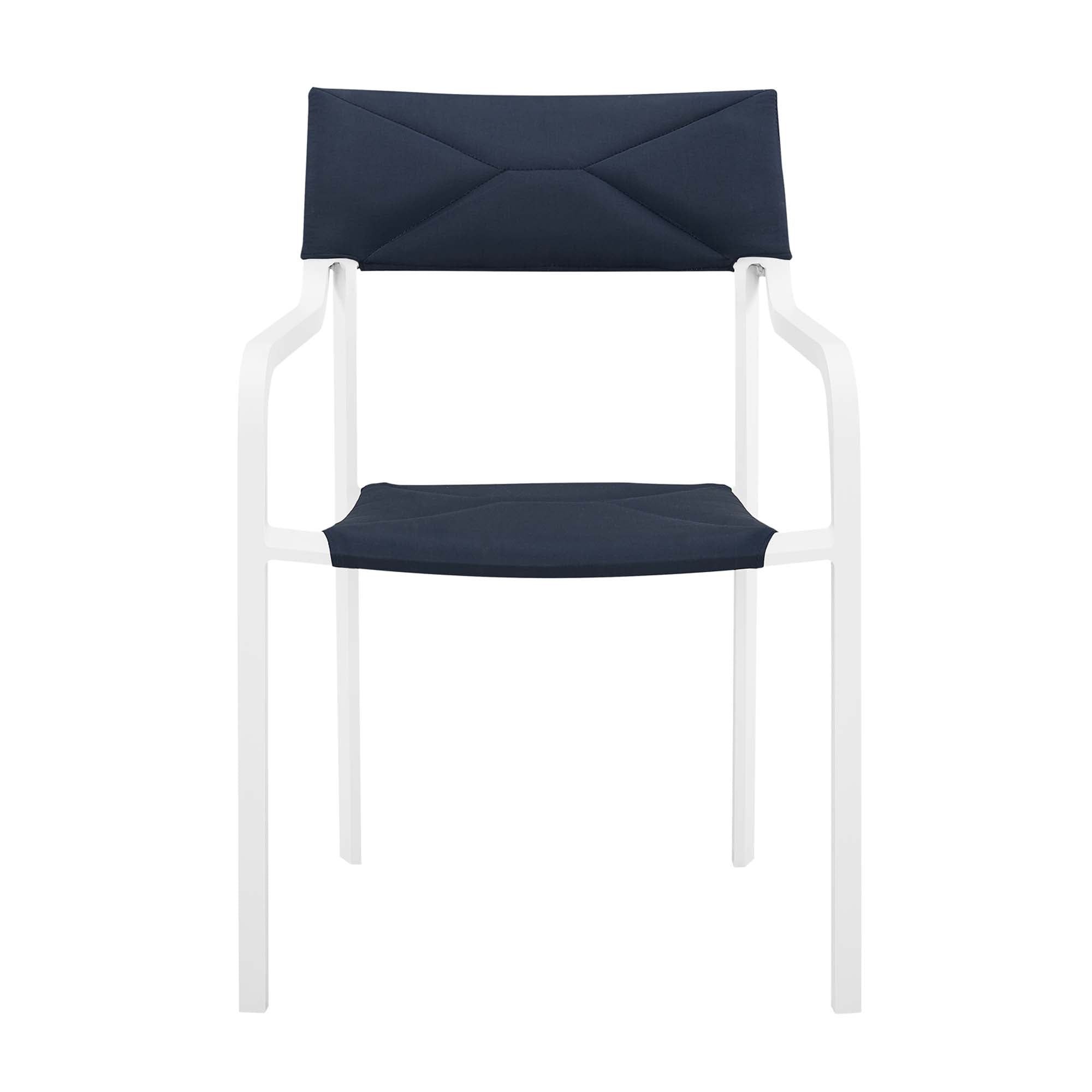 Raleigh Stackable Outdoor Patio Aluminum Dining Armchair by Modway