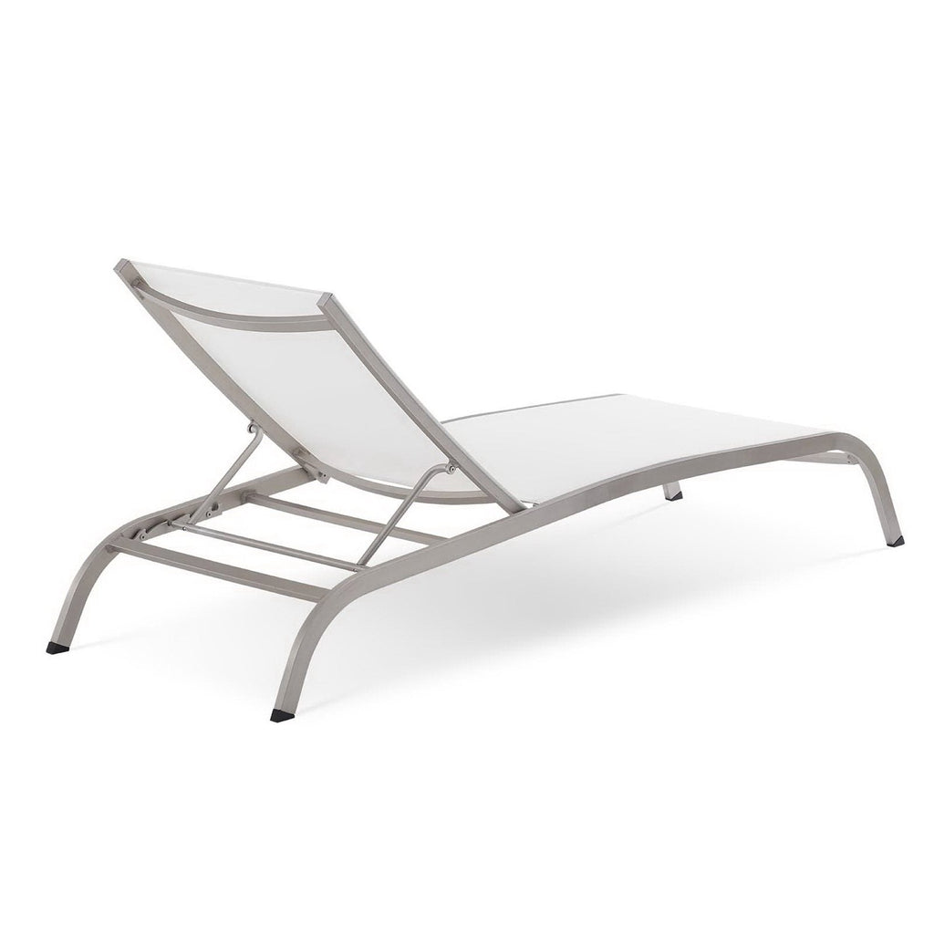 Savannah Mesh Chaise Outdoor Patio Aluminum Lounge Chair by Modway